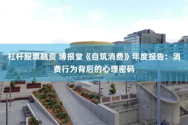 杠杆股票融资 博报堂《自筑消费》年度报告：消费行为背后的心理密码