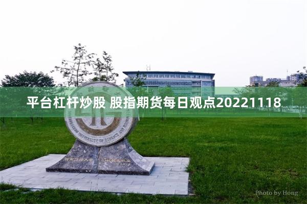 平台杠杆炒股 股指期货每日观点20221118